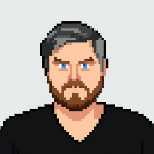 Pixelový portrét Břetislava Štěpána
